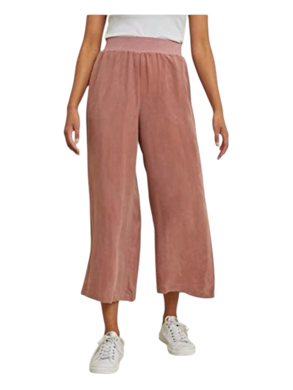 Amour Vert NWT Salice Mixed Cupro Wide Leg Pants Quartz Size XL - Picture 1 of 12